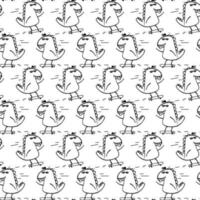 cute dinosaur vector pattern for tee print and background wallpaper