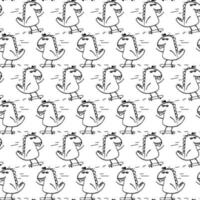 cute dinosaur vector pattern for tee print and background wallpaper