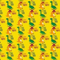 cute dinosaur vector pattern for tee print and background wallpaper