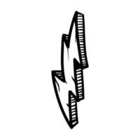 Doodle sketch style of electric lightning bolt symbol vector illustration for concept design.