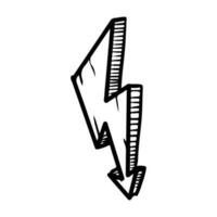 Doodle sketch style of electric lightning bolt symbol vector illustration for concept design.