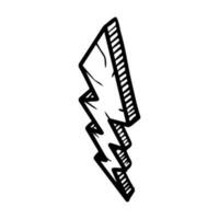 Doodle sketch style of electric lightning bolt symbol vector illustration for concept design.