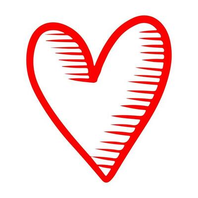 Doodle sketch style of hearts icon vector illustration for concept design.