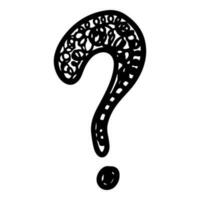 Doodle sketch style of question marks hand drawn illustration. for concept design. vector