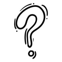 Doodle sketch style of question marks hand drawn illustration. for concept design. vector