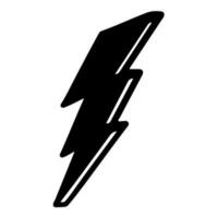 Doodle sketch style of electric lightning bolt symbol vector illustration for concept design.