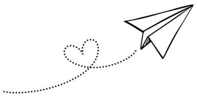 Doodle sketch style of paper plane icon vector illustration for concept design.