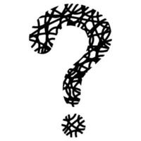 Doodle sketch style of question marks hand drawn illustration. for concept design. vector