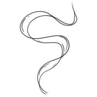 Doodle sketch style of smoke symbol drawn illustration for concept design. vector