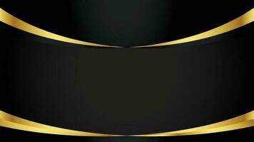 Abstract black backgrounds with golden wave lines vector