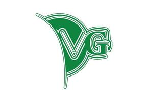 vg letra logo y icono diseño modelo 01 vector
