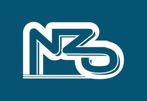 NZO letter logo and icon design template vector