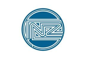 NZ letter  logo and icon design template 01 vector