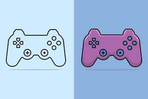 Game Console vector illustration. Sports gaming objects icon concept. Joystick gamepad game console or game controller vector design with shadow.