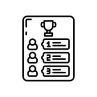 Esports leaderboard icon in vector. Illustration vector