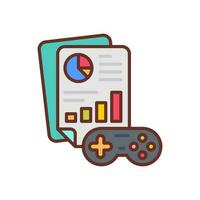 Esports analytics icon in vector. Illustration vector