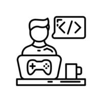 juego desarrollador icono en vector. ilustración vector