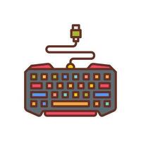 esports teclado icono en vector. ilustración vector