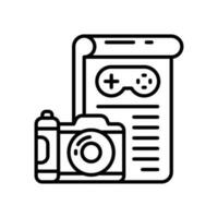 Esports journalism icon in vector. Illustration vector