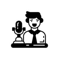 Esports commentator icon in vector. Illustration vector