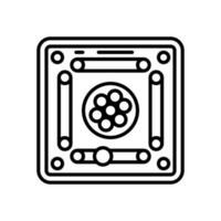 Carrom Board icon in vector. Illustration vector