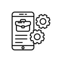 Mobile Work icon in vector. Illustration vector