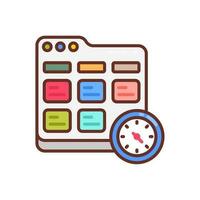 Work log icon in vector. Illustration vector