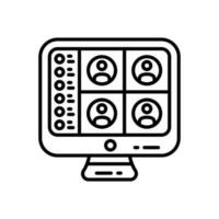 Online Meeting icon in vector. Illustration vector