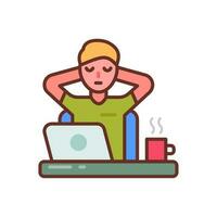 descanso hora icono en vector. ilustración vector