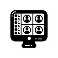 Online Meeting icon in vector. Illustration vector