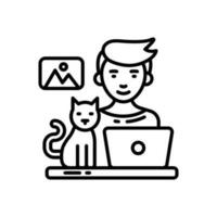 Freelancer icon in vector. Illustration vector