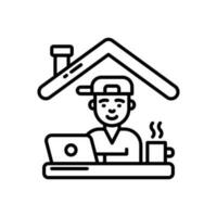 Work From Home icon in vector. Illustration vector