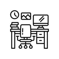 Workplace icon in vector. Illustration vector