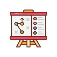 trabajo estrategia icono en vector. ilustración vector