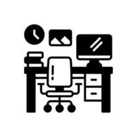 Workplace icon in vector. Illustration vector