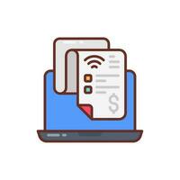 Internet Bill icon in vector. Illustration vector