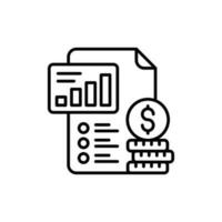 Earnings icon in vector. Illustration vector