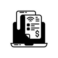 Internet Bill icon in vector. Illustration vector