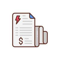 Electricity Bill icon in vector. Illustration vector