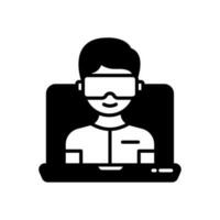 virtual espacio de trabajo icono en vector. ilustración vector