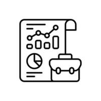 Portfolio icon in vector. Illustration vector