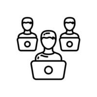 Remote Teamwork icon in vector. Illustration vector