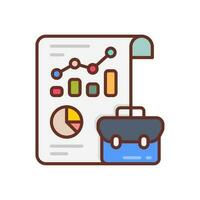 Portfolio icon in vector. Illustration vector