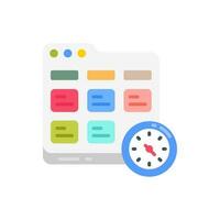 Work log icon in vector. Illustration vector