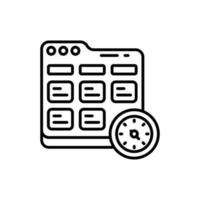 Work log icon in vector. Illustration vector