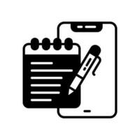 Note Taking App icon in vector. Illustration vector