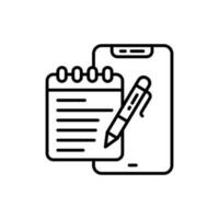 Note Taking App icon in vector. Illustration vector