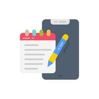 Note Taking App icon in vector. Illustration vector