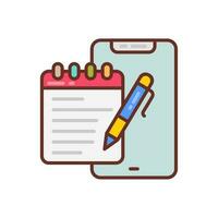 Note Taking App icon in vector. Illustration vector
