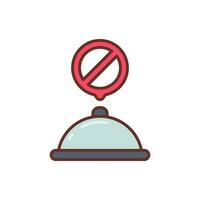 Not Taking Orders icon in vector. Illustration vector